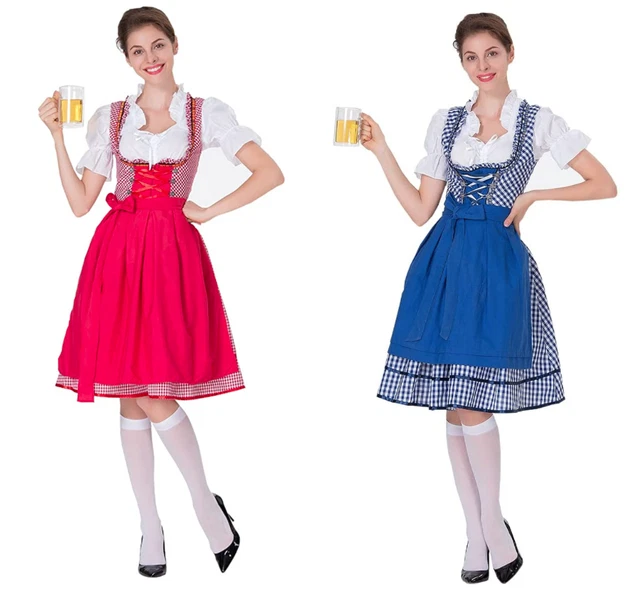 SEXY OKTOBERFEST TAVERN Girl Bavarian Ladies German Beer Costume Sizes