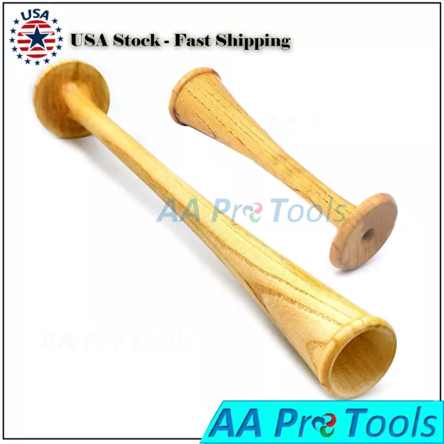 SET OF 2 PINARD STETHOSCOPE - LARGE & SMALL WOODEN Medical Hospital Use