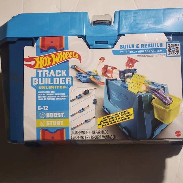 MATTEL HOT Wheels Track Builder Unlimited Stunt Crash Box Playset