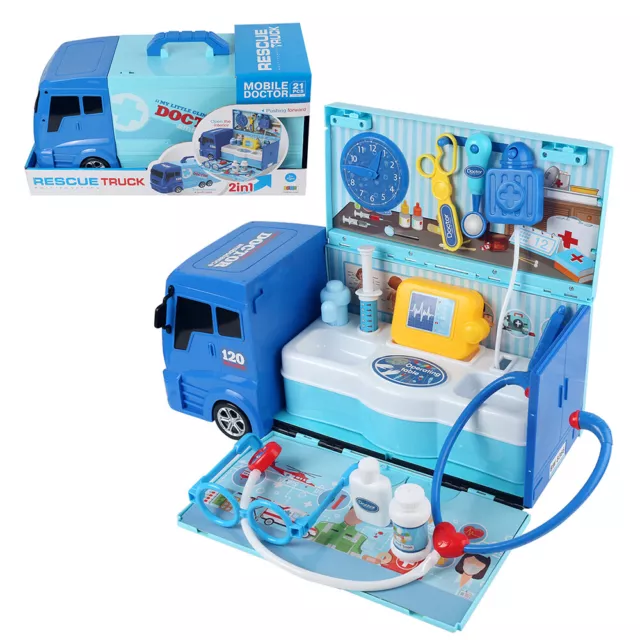 Doctor Medical Suitcase Hospital Ambulance Car Role Play Set Kid Birthday Gift