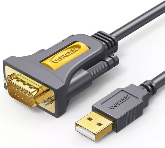 UGREEN USB Serial Cable, USB to RS232 DB9 9 pin Converter Cable for Connecting