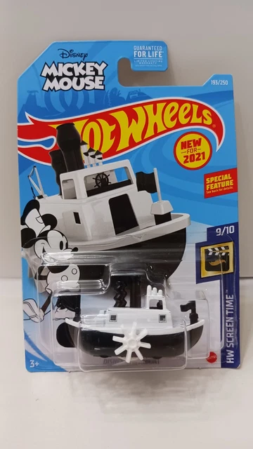 Hot Wheels Disney Steamboat New For 2021 193/250 Screen Time 9/10 Mickey Mouse