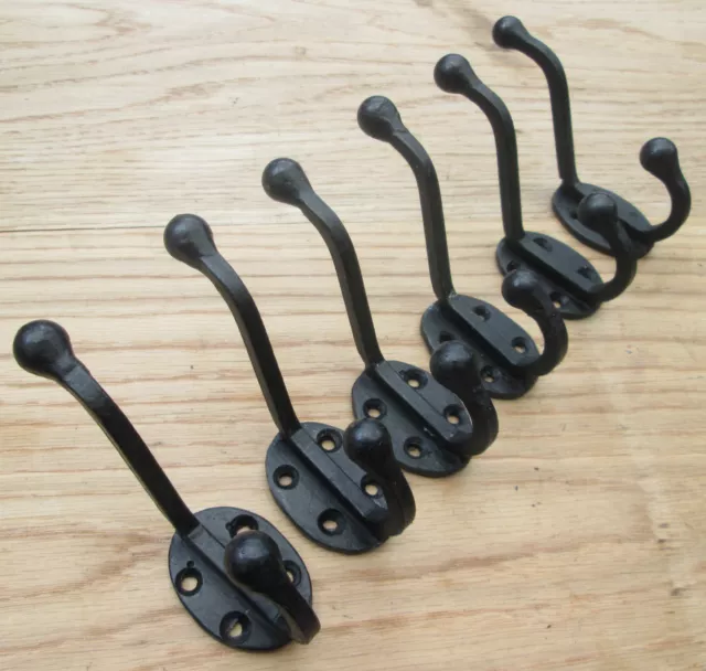 Hand Forged Iron Hat And & Coat Hook Old Style  Hallway Hanging  Hooks Pegs