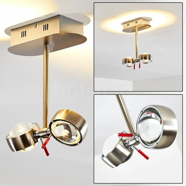 Plafonnier Spot Vintage Réglable Salon Chambre Lampe Bois Noir