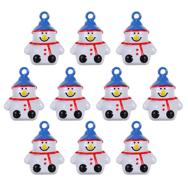 10 stücke Weihnachten Schneemann Festival Glocke Cartoon DIY Geschenk Kupfer Bel