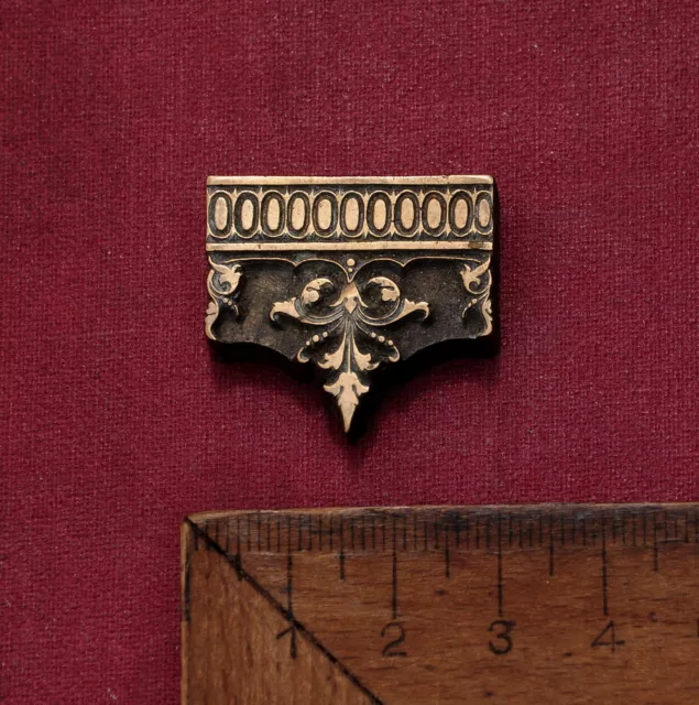 brass ornament bookbinding gilding bookbinder embossing Art Nouveau Deco rare!`
