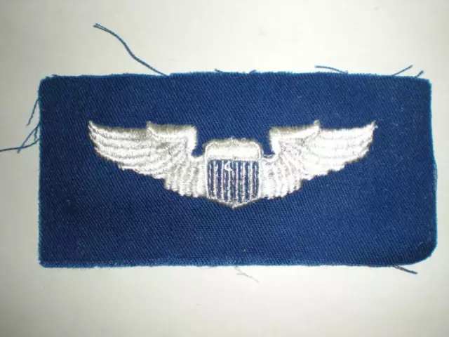 Usaf Pilot Wings -Color On Blue Twill