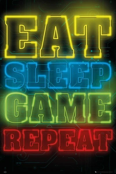 Poster Eat Sleep Game Repeat