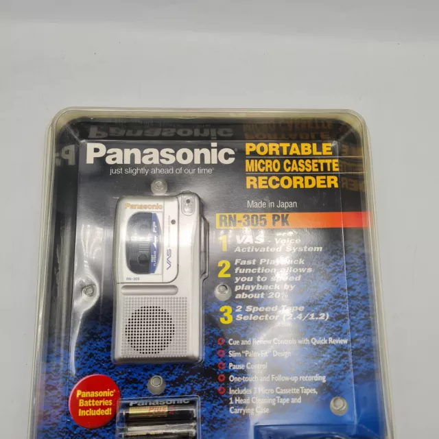 Panasonic RN-305 PK Micro Cassette Recorder Bundle New Sealed Vintage 3