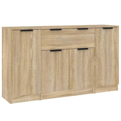 Noce di Acacia Taglia Unica Colore Opaco casamia Credenza Casablanca 2 Ante / 1 cassetto in Legno 