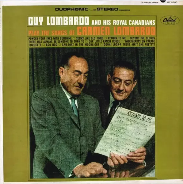 LP Guy Lombardo And His Royal Canadians Play The Songs Of Carmen Lombardo