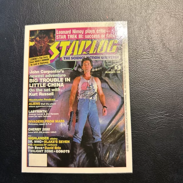 Jb8b Star Log Magazine 1993 Puzzle #68 Big Trouble In Little China, Kurt Russell