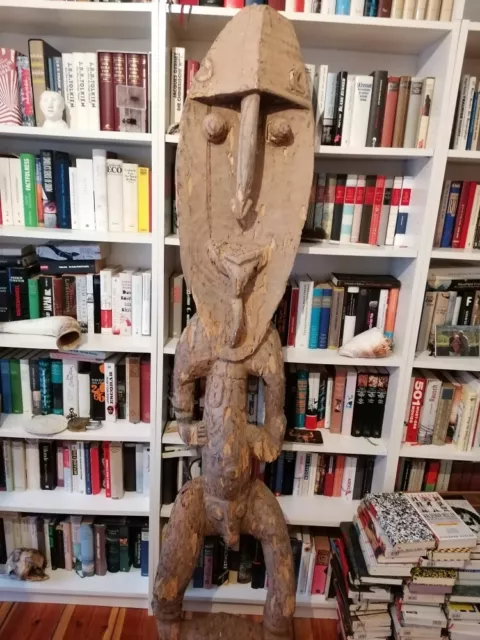Papua Skulptur Sepik 1,95m geniale Patina Picasso Tribal Art