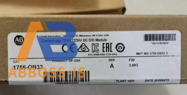 Allen Bradley 1756-OB32 SER A ControlLogix 32 Point DO Module New Factory Sealed