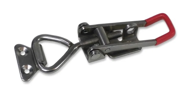 Versandbox24 2 Stück Edelstahl Hebelverschlüsse XL - Abschließbar Für Kisten & Boxen