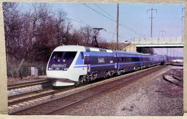 Amtrak's X2000 High Speed Tilt Train Trainset Railroad Chrome Postcard 457