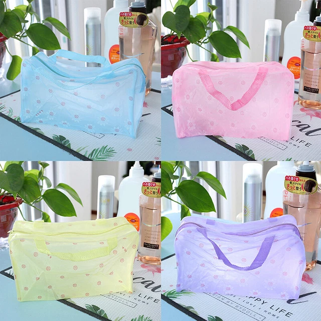 PVC Transparent Cosmetic Bag Clear Makeup Bag for Women Girl Waterproof Zippe Sg