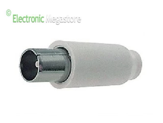 Kit 5 Connettori Spina Maschio Tv Coassiale 75 Ohm Per Antenna Terrestre