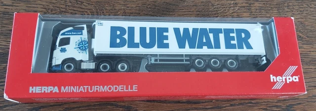 Herpa 313971 Volvo FH Globetrotter XL 2020 6x2 Con Sella E Valigia Refrigerata Blue Water - Modellino In Scala