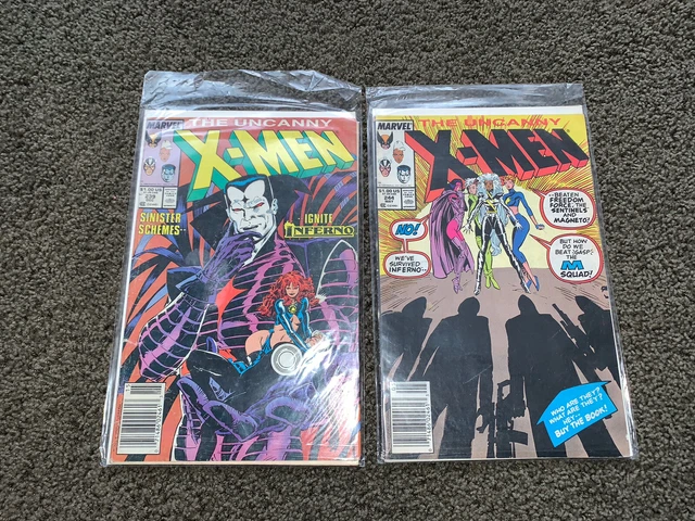Marvel The Uncanny X-Men Key Comic Book #244 1st Jubilee & #239 Mr. Sinister 2nd