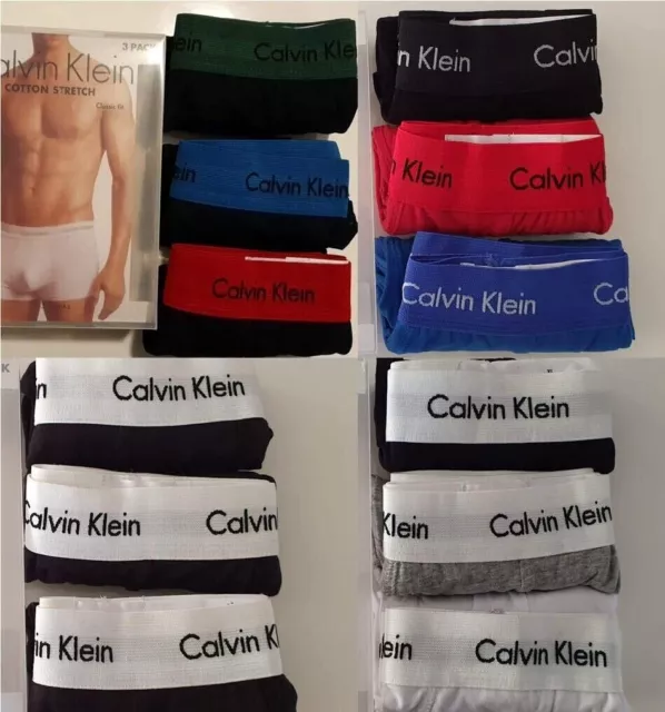 Calvin Klein Mens Boxers Trunks 3 Pack Multi Colours Classic Fit Ck  S - Xl