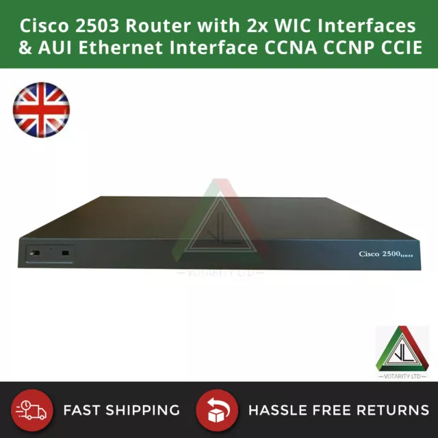 Cisco 2503 Router with 2x WIC Interfaces & AUI Ethernet Interface CCNA CCNP CCIE