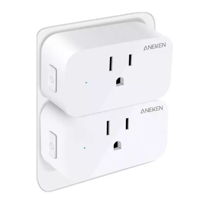 1 White EU Smart Plug WiFi Outlet EU Plug Power Outlet 16A20A AC100-240V  Power Metering Function Voice Phone Remote Control Switch Smart Home Living  On-the-go Works with Alexa GoogleHome