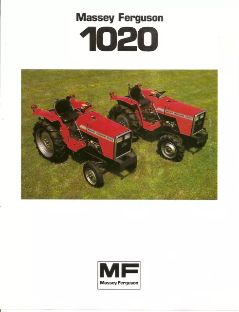 Farm Tractor Data Sheet - Massey Ferguson - MF 1020 - c1986 - Brochure (F2365)