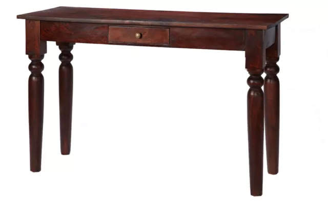 Maharani Dark Wood Console Hall Table with Drawer finished in Mahogany hue