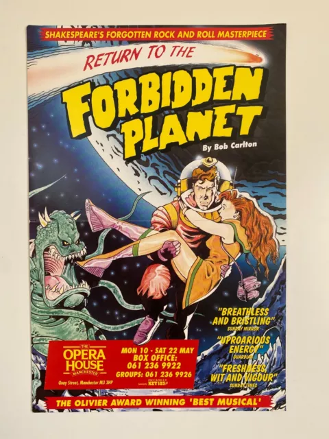 Return To The Forbidden Planet The Opera House Manchester Window Poster 1990's