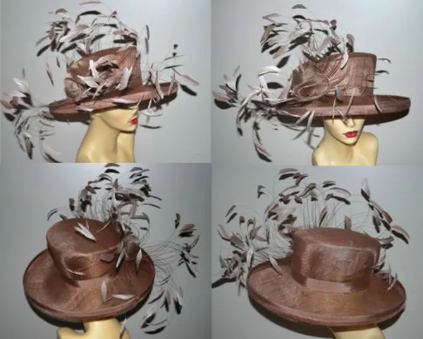 Mink/Nude Sinamay Hat By Hats2Go 46 Colours Made To Order Only No Return/Refund