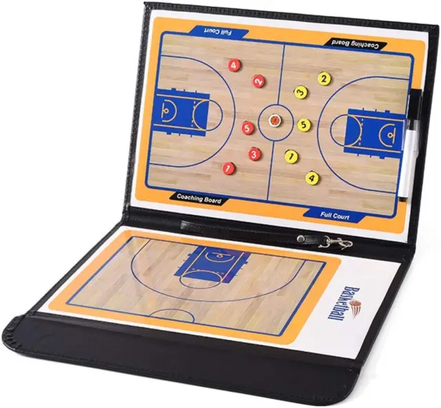 Basketball Coaching Board Coaches Clipboard Tactical Magnetic Board Kit,Portable