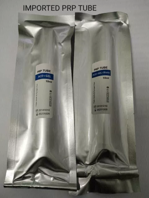 Tubos PRP con ACD Solución A Gel y Biotina 10 mL Envío gratis