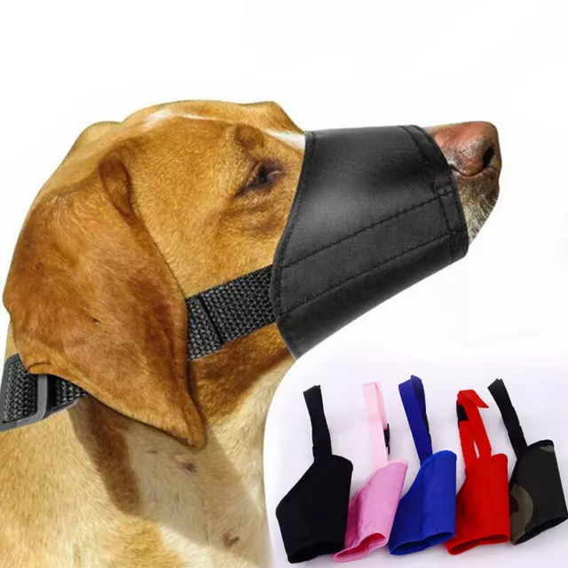 Pet Dog Mask Bark Bite Mesh Mouth Muzzle Grooming Adjustable Anti Stop Chewing