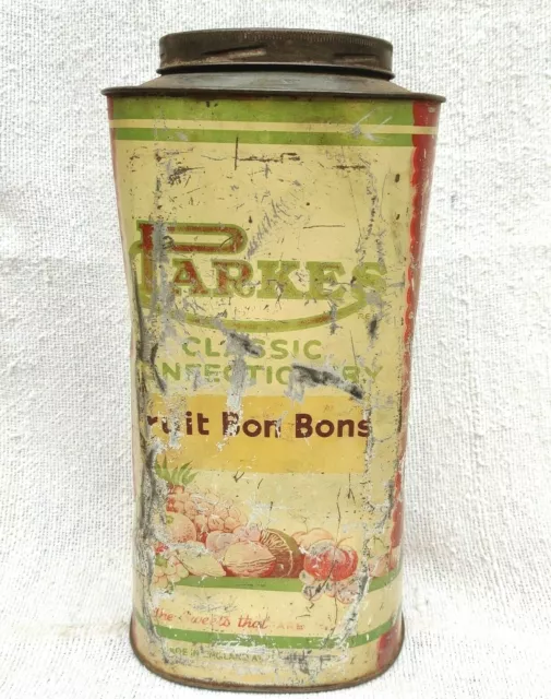 1940s Vintage Parkes Süßwaren Klassisch Werbe Dose Verpackung England TB1428