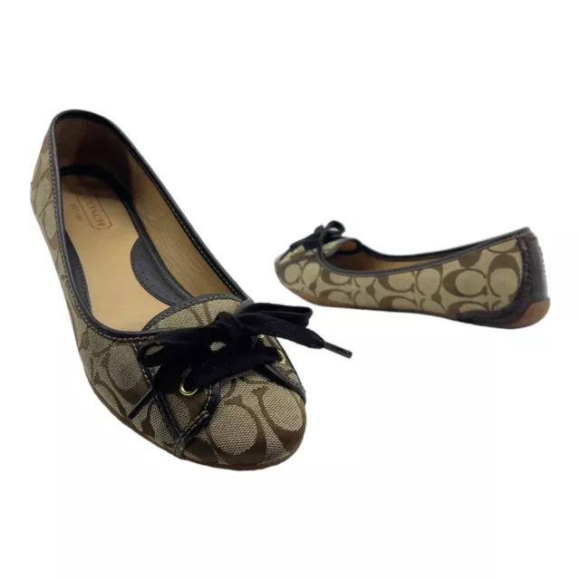 Coach cheap signature flats