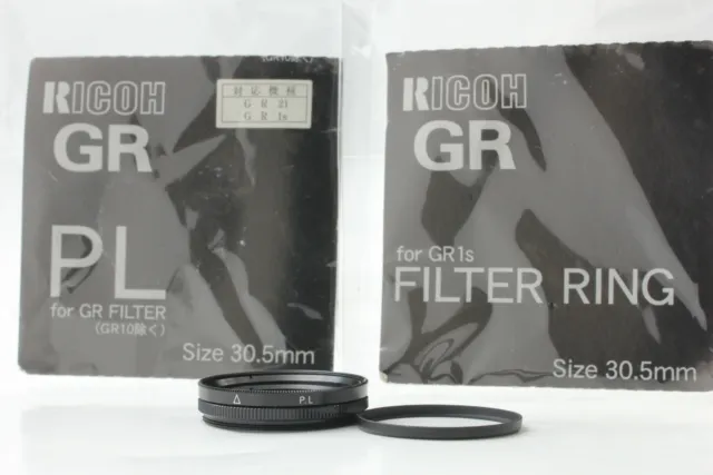 [Almost Unused with Ring] Ricoh GR 30.5mm PL Filter for GR21 GR1s From JAPAN