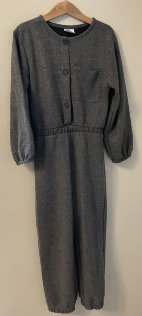 Girls Zara Age 9 Jumper All In One Outfit Jumpsuit Playsuit Grey
