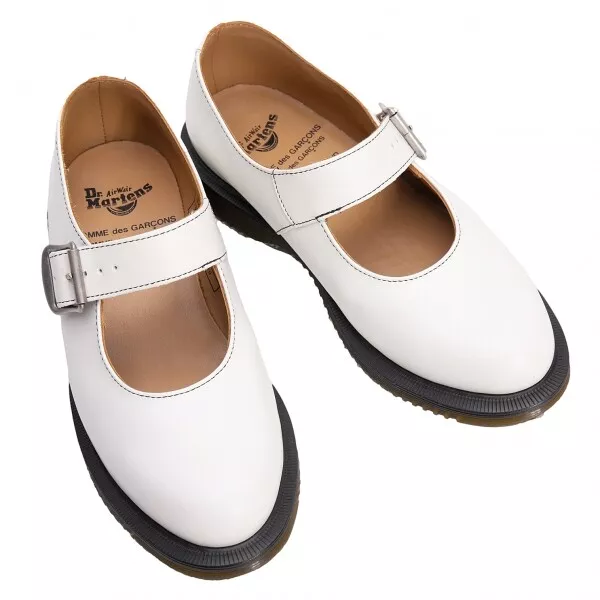 COMME des GARCONS Dr.Martens Leather Belted Mary Jane Shoes Size US5(K-131089)