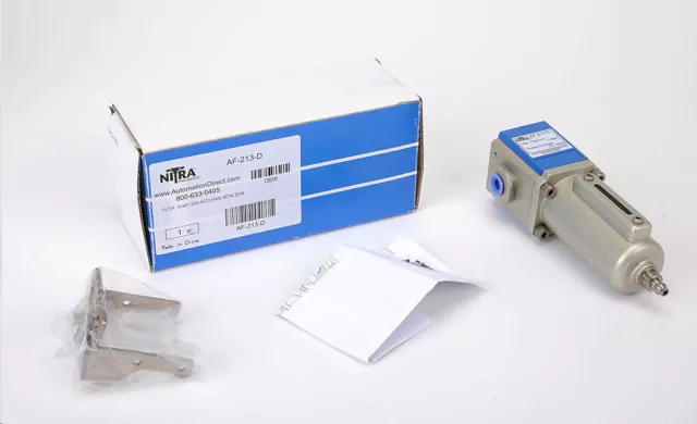 Automation Direct / Nitra  Af-213-D Pneumatic Filter Particulate New