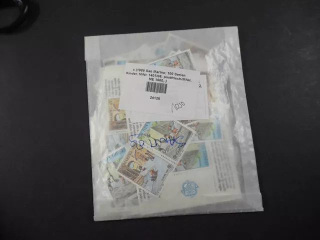 San Marino 1989, Serie "Kinder" **/MNH, MiNr. 1407/08 (100), ME 1000,-