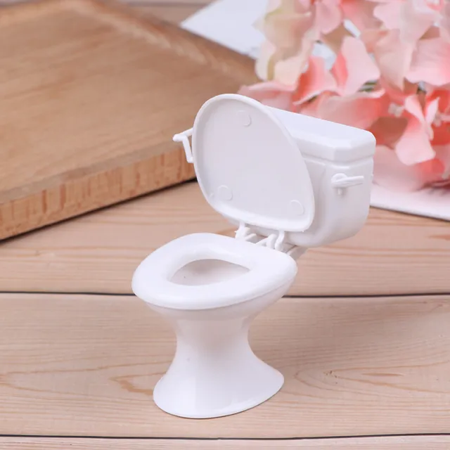 Dollhouse Furniture Vintage Bathroom Toilet Miniature Toys Dolls Accessori*B~EW