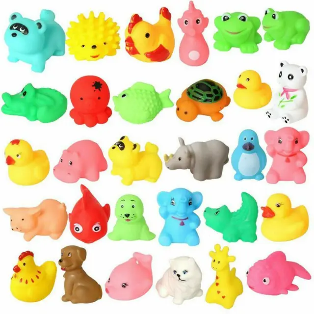 10PCS NEW Bath Toys Rubber Duck For Baby Kids Shower Fun Water Toy Set 3 Years+