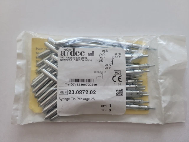 25x Metal Dental Air Water Syringe  Autoclavable Nozzles Reusable