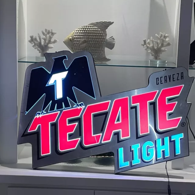 TECATE 🦅 CERVEZA LIGHT, 30" Florescent SIGN