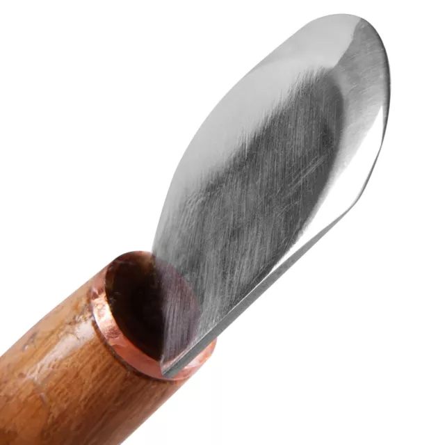Leather Working Knife. Rounded Leather Tool with Sharp Edge - by Stamesky.