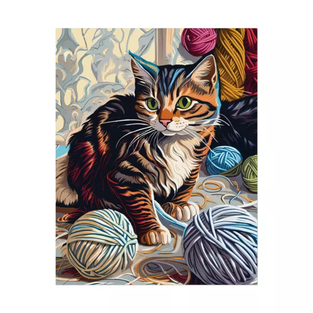 Abstract Tabby Cat Print | Cat Wall Art & Posters | FREE SHIPPING