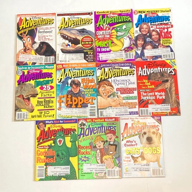 Lot of Eleven (11) Disney Adventures Magazine For Kids 90's Vintage 1994 - 1999 Lot of Eleven (11) Disney Adventures Magazine For Kids 90's Vintage 1994 - 1999