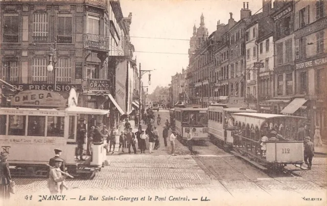 BR102884 nancy la rue saint georges france old tramway tram