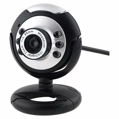 Webcam Web Cam CMOS Camara web con Micrófono USB 2.0 para PC 3 mpx 6 led